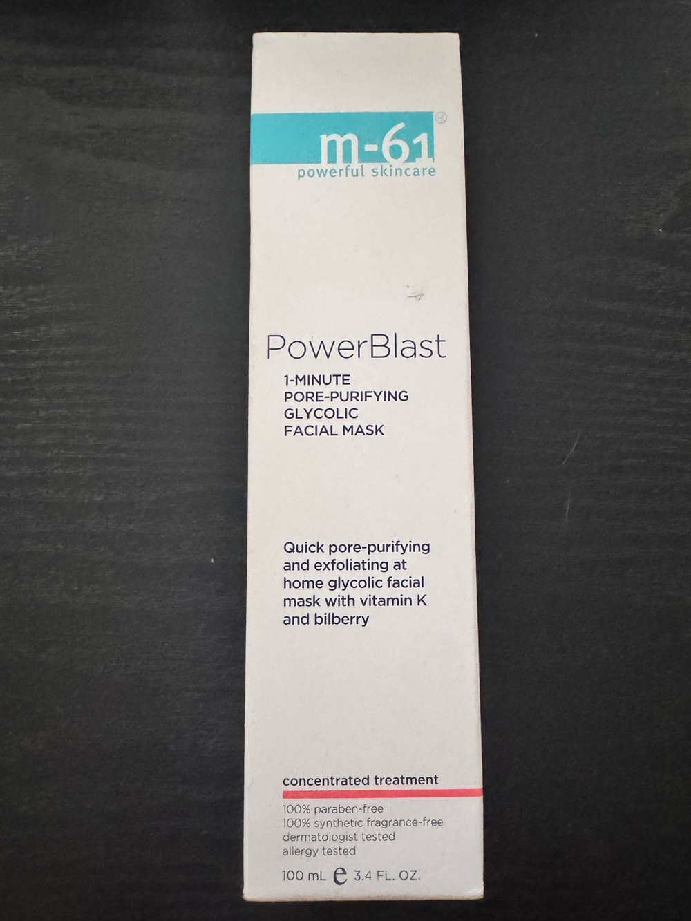 NIB M-61 PowerBlast Glycolic Facial Mask Full Size 3.4oz